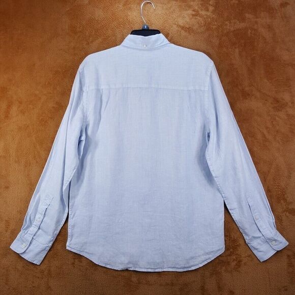 JOES Mens Shirt Small Blue Button Up Casual Pocket 100% Linen COOPER $168 - Picture 6 of 10